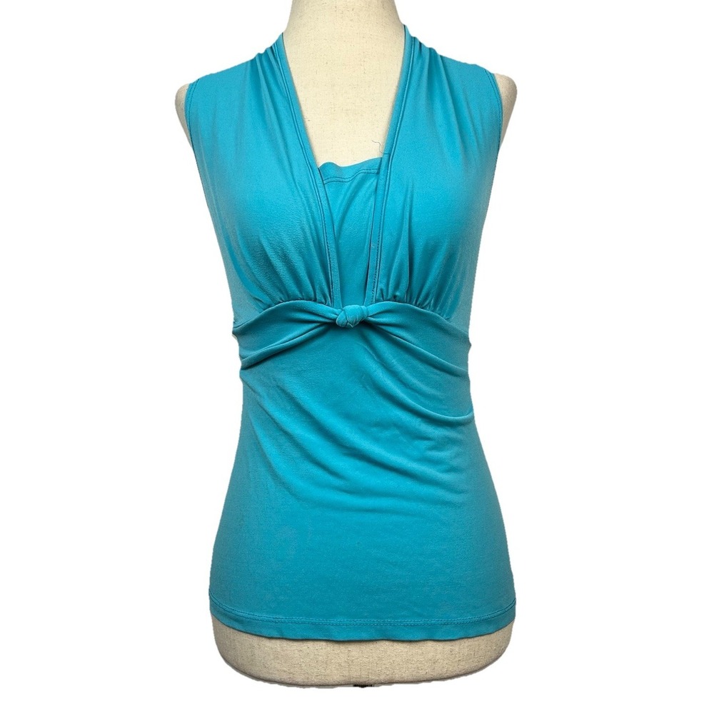 Vintage Y2K Versailles Baby Blue Halter Top Empire Waist Fits S